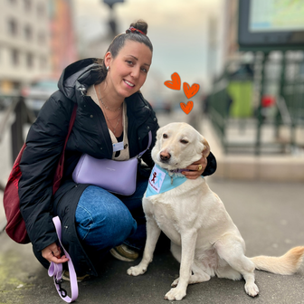 bénévole et son chien 